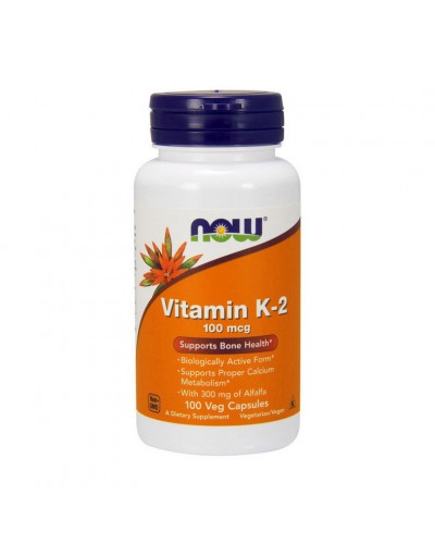 NOW Vitamin K-2 100 mcg - 100 veg caps