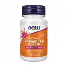 NOW Vitamin D-3 5000 IU 240 softgels