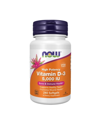 NOW Vitamin D-3 5000 IU 240 softgels