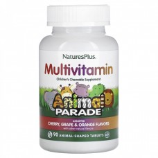 Nature's Plus Animal Parade Assorted Chewable — Дитячі мультивітаміни, 90 таблеток