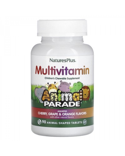 Nature's Plus Animal Parade Assorted Chewable — Детские мультивитамины, 90 таблеток