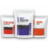 SPORTSMAN'S Комплект для набора мышечной массы (Whey Protein + Creatine + BCAA)