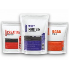 SPORTSMAN'S Комплект для набора мышечной массы (Whey Protein + Creatine + BCAA)