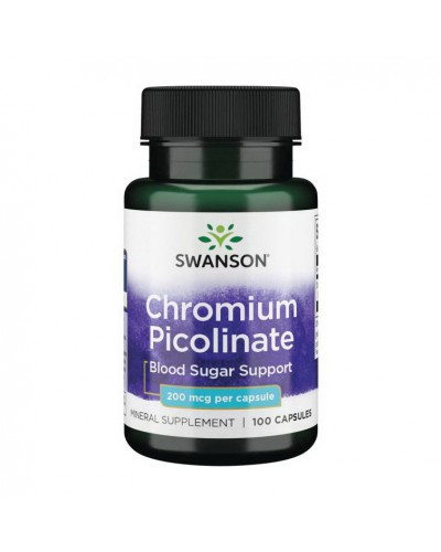 Swanson Chromium Picolinate 200 mcg — Хром пиколинат, 100 веганских капсул