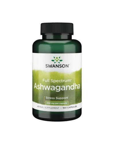 Swanson Full Spectrum® 450 mg Ashwagandha — Ашваганда 450 мг, 100 вегетаріанських капсул