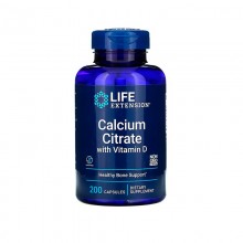 Life Extension Calcium Citrate with Vitamin D — Цитрат кальция с витамином D, 200 вег капсул