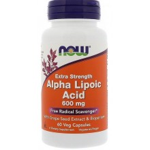 NOW Alpha Lipoic Acid 600 mg — Альфа-ліпоєва кислота, 60 рослинних капсул