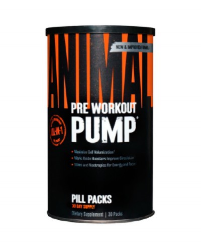 Universal Nutrition Animal PUMP — Предтренировочный комплекс, 30 пакетов