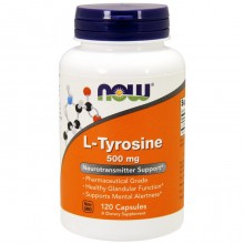 NOW L-Tyrosine 500 mg — Л Тирозин, 120 капсул