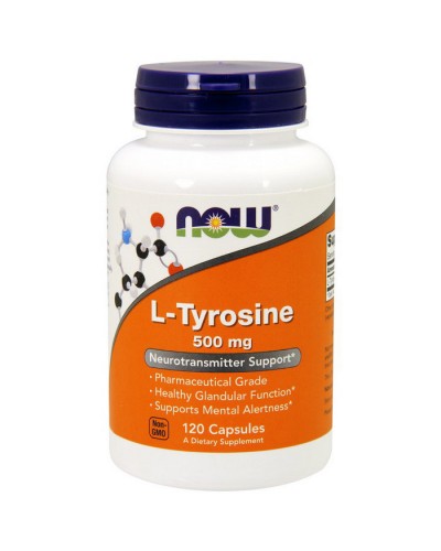 NOW L-Tyrosine 500 mg — Л Тирозин, 120 капсул