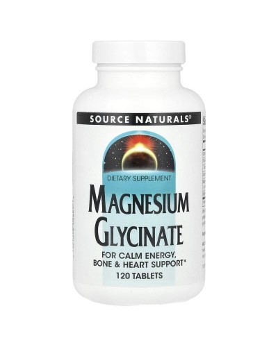 Source Naturals Magnesium Glycinate — Магній гліцинат, 120 таблеток