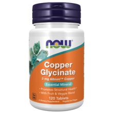 NOW Copper Glycinate 3mg 120 tab