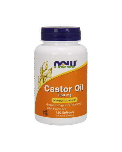 NOW Castor Oil 650 мг - 120 softgels