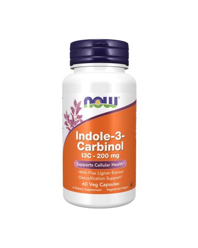 NOW Indole-3-Carbinol (I3C) 200 mg 60 veg caps