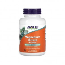 NOW Magnesium Citrate 134 mg – Магний цитрат для мышц, нервной системы, 90 капсул