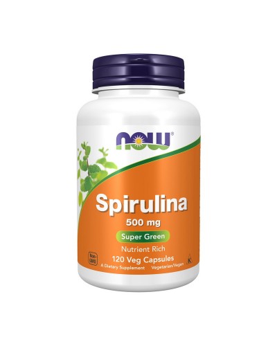 NOW Natural Spirulina 500 mg - 120 veg caps