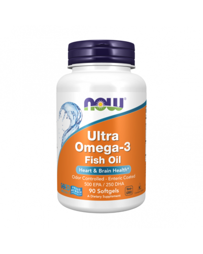 NOW Ultra Omega-3 Fish Oil – Омега 3, рыбий жир с EPA и DHA, 90 капсул