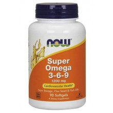 NOW Super Omega 3-6-9 1200 mg – Комплекс омега для серця, судин і шкіри, 90 капсул