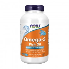 NOW Omega-3 1000 mg – Риб’ячий жир з EPA та DHA, підтримка серця і мозку, 200 капсул