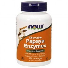NOW Papaya Enzyme – фермент папаї для підтримки травлення, 180 жувальних таблеток