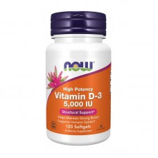 NOW Vitamin D-3 5000 IU 120 softgels
