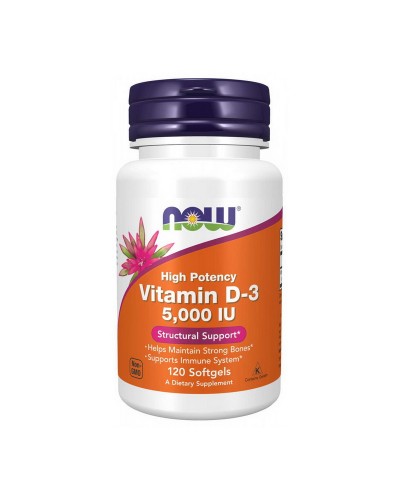 NOW Vitamin D-3 5000 IU 120 softgels