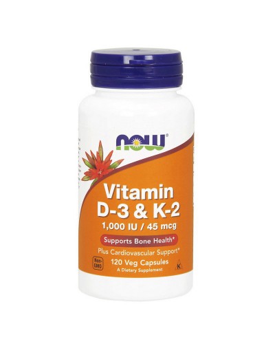 NOW Vitamin D-3 & K-2 1000 IU / 45 mcg 120 caps