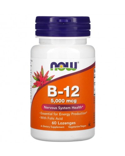 NOW B-12 5000 mcg, 60 lozenges