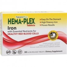 Nature's Plus Hema-Plex — Железо с витаминами группы B, 30 таблеток