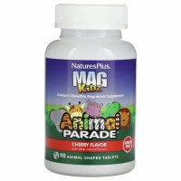 Nature's Plus Animal Parade Mag Kidz — Детский магний, жевательные таблетки, 90 таблеток
