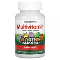 Nature's Plus Animal Parade Cherry Chewable — Детский мультивитаминный комплекс, вишня, 90 жевательных таблеток