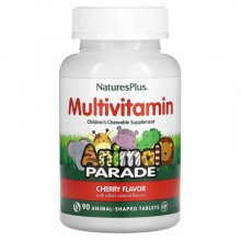 Nature's Plus Animal Parade Cherry Chewable — Дитячий мультивітамінний комплекс, вишня, 90 жувальних таблеток