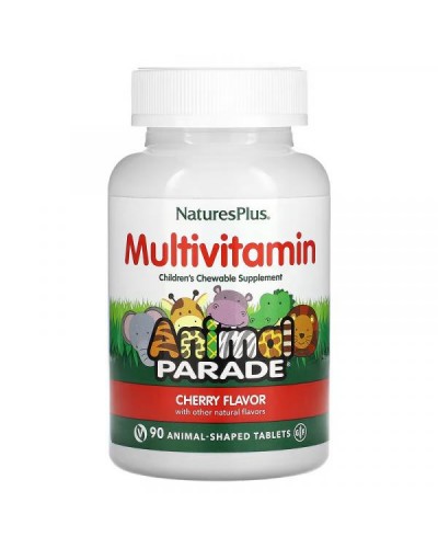 Nature's Plus Animal Parade Cherry Chewable — Детский мультивитаминный комплекс, вишня, 90 жевательных таблеток