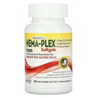 Nature's Plus Hema-Plex — Железо с витаминами, 60 капсул