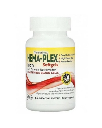 Nature's Plus Hema-Plex — Железо с витаминами, 60 капсул