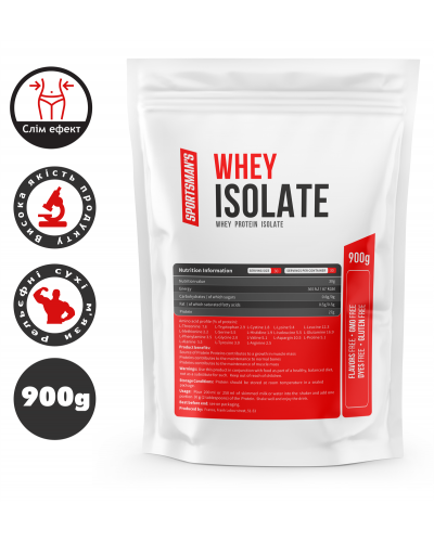 Протеин сывороточного изолят SPORTSMAN'S Whey Isolate Protein - 900 г
