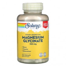 Solaray High Absorption Magnesium Glycinate 350 mg — Висока абсорбція магнію гліцинату, 120 капсул
