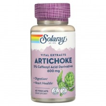 Solaray Vital Extracts Artichoke 300 mg — Екстракт артишоку 300 мг, 60 капсул